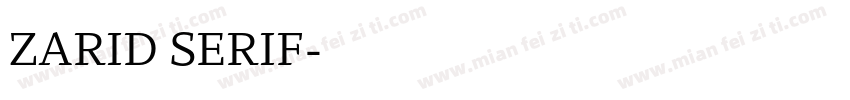 ZARID SERIF字体转换